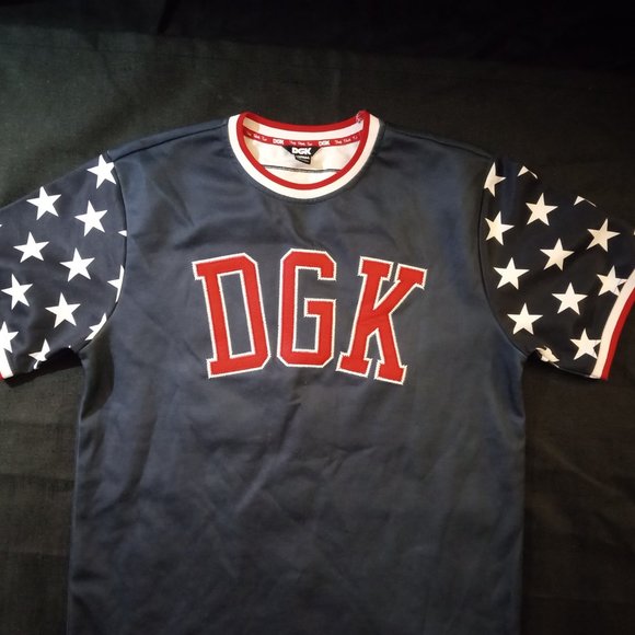NWOT DGK Baseball Jersey American Flag Always Four Twenty - Size M